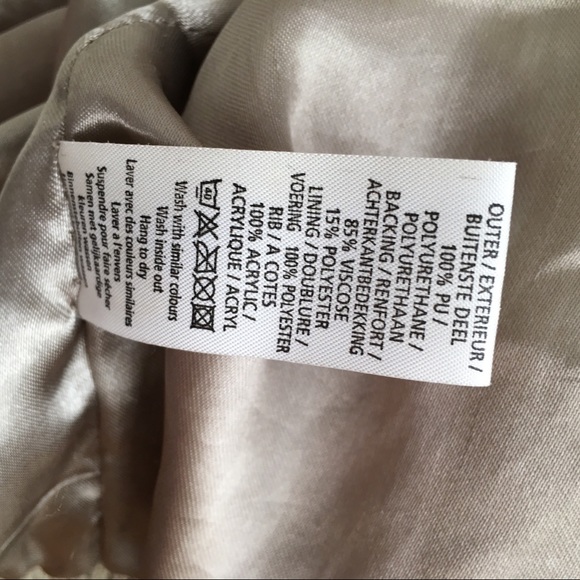 Beige faux leather jacket - Picture 7 of 8